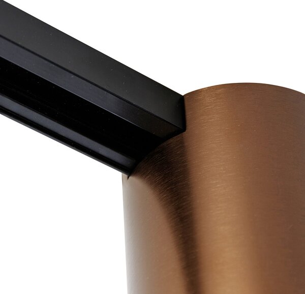 Spot pe șină monofazat modern bronz închis - Iconic Rondoo Up