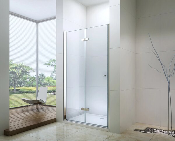 Mexen Lima, usa de dus plianta pentru deschidere 60 x 190 cm, sticla transparenta 6 mm, profil cromat, 856-060-000-01-00