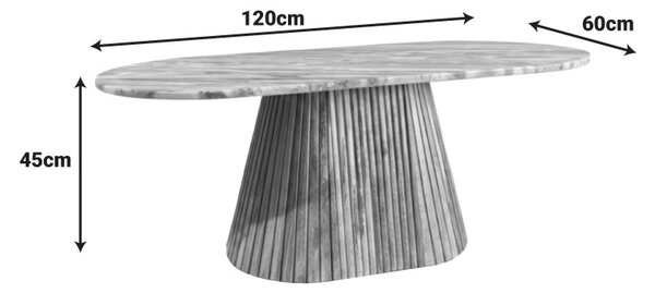 Masuta de cafea, Aithra, Natural, 60x120x45 cm