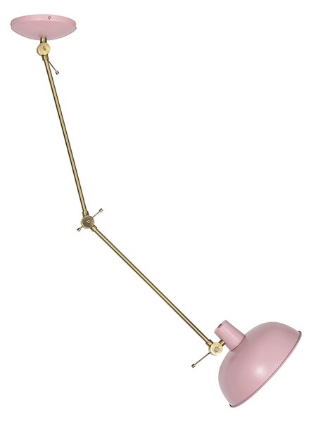 Plafoniera retro roz cu bronz - Milou