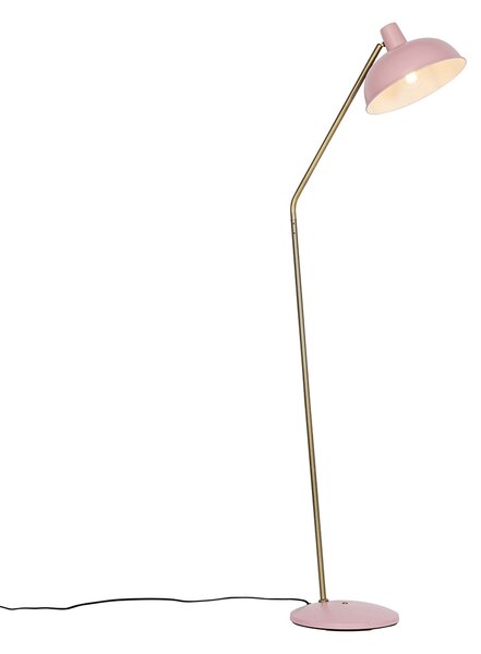 Lampă de podea retro roz cu bronz - Milou