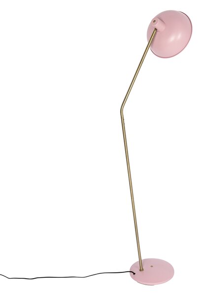Lampă de podea retro roz cu bronz - Milou