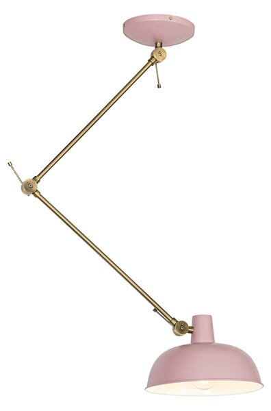 Plafoniera retro roz cu bronz - Milou