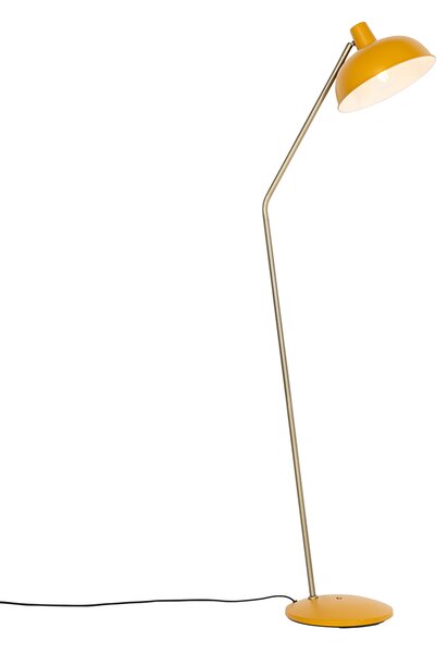 Lampa de podea retro galbenă cu bronz - Milou