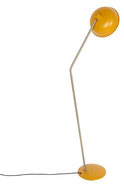 Lampa de podea retro galbenă cu bronz - Milou