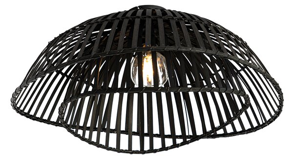 Plafoniera orientala din bambus negru 62 cm - Pua