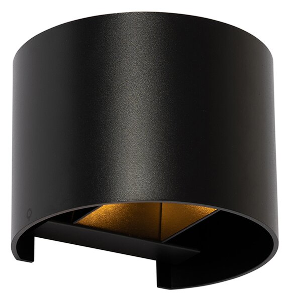 Aplica moderna neagra rotunda - Edwin