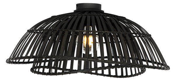 Plafoniera orientala din bambus negru 62 cm - Pua