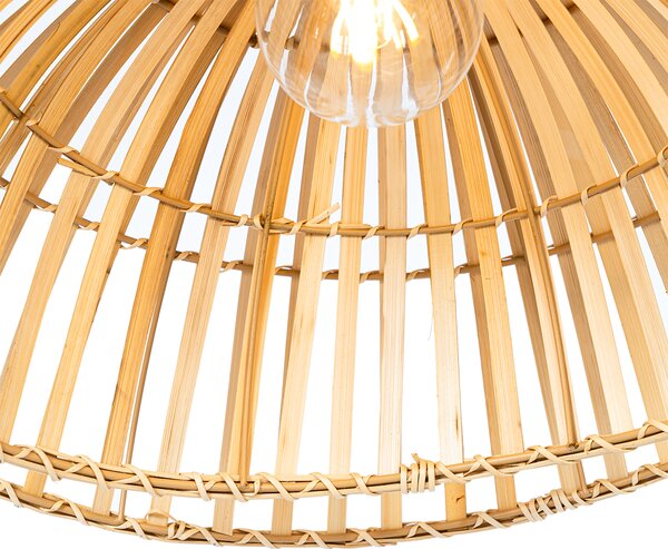 Lampă arcadă orientală neagră cu bambus natural - Pua