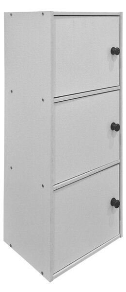Dulap cu 3 usi, Wirdia, Alb, 24x30.5x71.5 cm