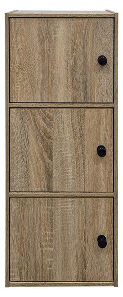 Dulap cu 3 usi, Wirdia, Stejar, 24x30.5x71.5 cm