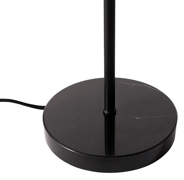 Lampă de masă modernă neagră cu sticlă opalescentă - Drop