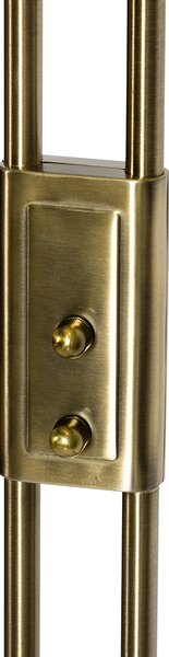 Lampă de podea din bronz cu LED și dimmer, cu lampă de citit - Kelso