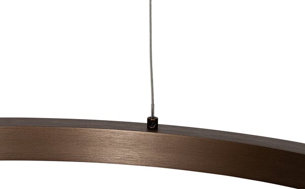 Lampă suspendată bronz 60 cm inclusiv LED cu dimmer pe 3 trepte - Girello