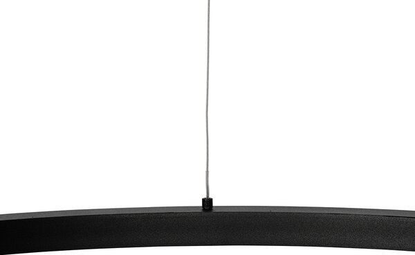 Lampă suspendată neagră 80 cm cu LED inclus, reglabil în 3 trepte - Girello