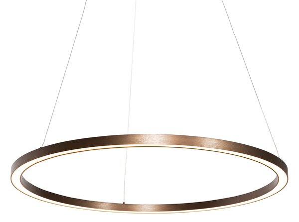 Lampă suspendată bronz 80 cm incl. LED cu 3 trepte de intensitate luminoasă - Girello