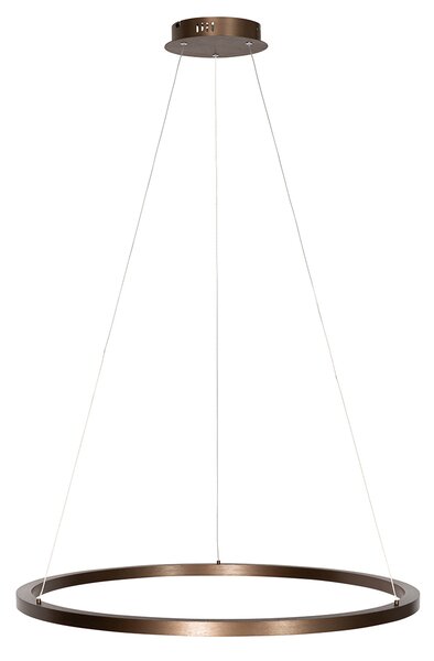 Lampă suspendată bronz 80 cm incl. LED cu 3 trepte de intensitate luminoasă - Girello