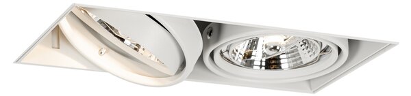 Spot integrat alb GU10 AR70 Trimless cu 2 lumini - Oneon