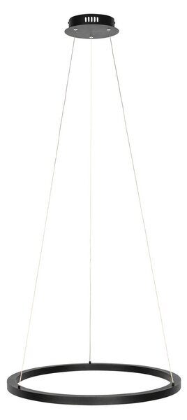 Lampă suspendată inteligentă neagră 60 cm cu LED și RGBW - Girello