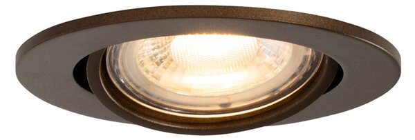 Set de 12 spoturi moderne încastrate, bronz închis, orientabile - Cisco
