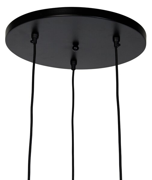Lampă suspendată Art Deco aurie cu 3 lumini - Wesley