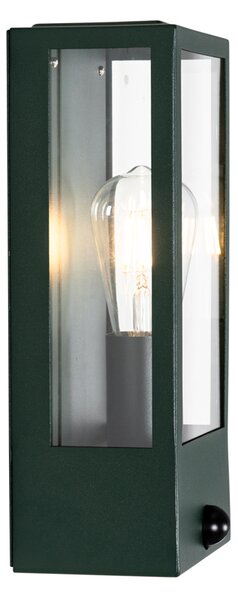 Lampă de perete exterioară verde închis cu senzor de mișcare IP44 - Rotterdam