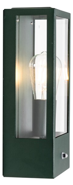 Aplică de perete exterioară verde închis cu senzor de amurg IP44 - Rotterdam