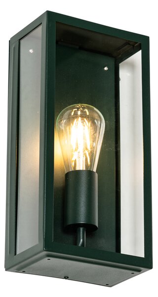 Lampă de perete exterioară industrială verde închis cu sticlă IP44 - Rotterdam