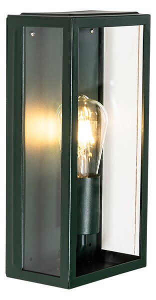 Lampă de perete exterioară industrială verde închis cu sticlă IP44 - Rotterdam