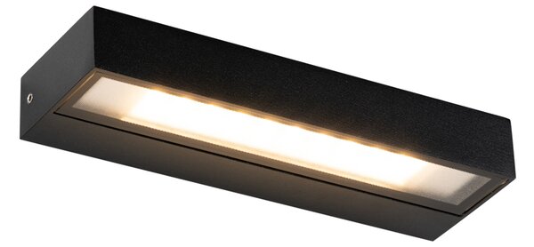 Lampă de perete modernă neagră 22cm incl. LED IP65 - Hannah