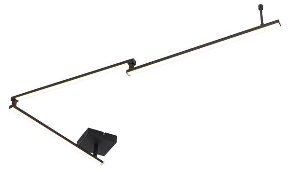 Plafoniera neagră 150,8 cm inclusiv LED reglabilă cu 3 trepte de luminozitate - Annuschka