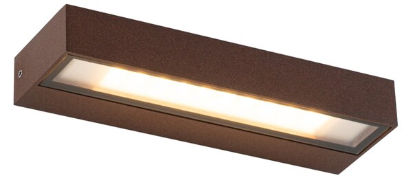 Lampă de perete modernă maro rugină 22cm incl. LED IP65 - Hannah