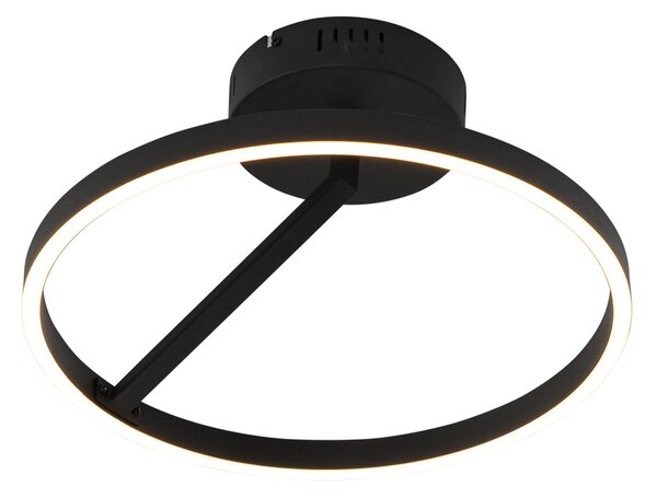 Plafoniera de design neagra incluzând LED cu dimmer pe 3 trepte - Anello