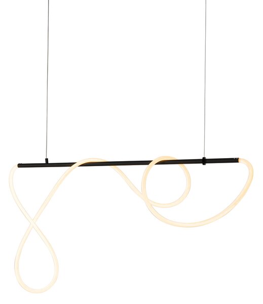 Lampă suspendată de design neagră cu LED cu dimmer în 3 trepte - Danisha