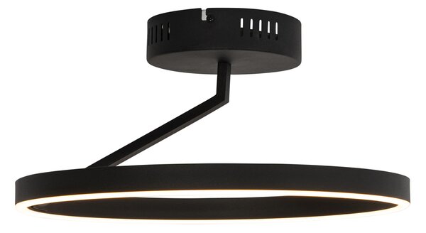 Plafoniera de design neagra incluzând LED cu dimmer pe 3 trepte - Anello