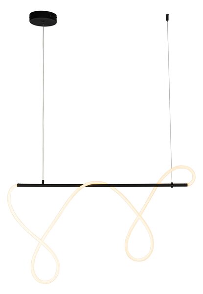 Lampă suspendată de design neagră cu LED cu dimmer în 3 trepte - Danisha
