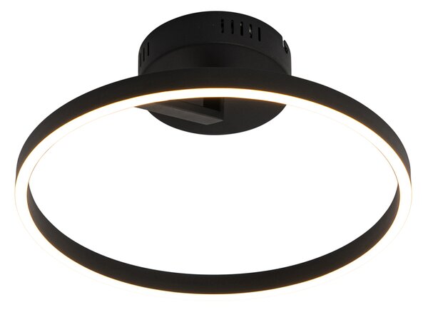 Plafoniera de design neagra incluzând LED cu dimmer pe 3 trepte - Anello