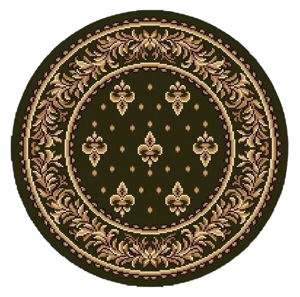 Covor Lotus bisericesc rotund crini imperiali verde Selectează mărime: 067 X 067