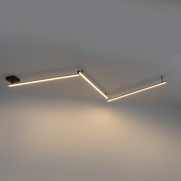 Plafoniera neagra 300 cm incluzând LED cu 3 trepte de luminozitate reglabilă - Annuschka