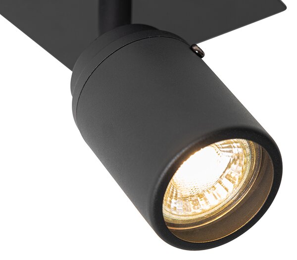 Spot LED pentru baie negru pătrat IP44 cu WiFi GU10 - Ducha