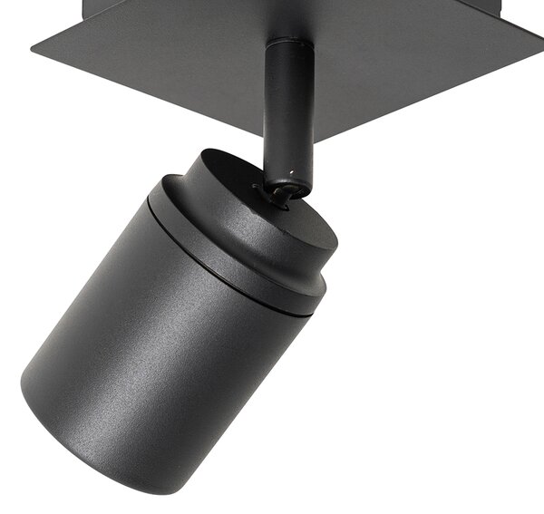 Spot LED pentru baie negru pătrat IP44 cu WiFi GU10 - Ducha
