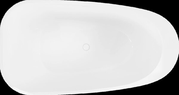 Mexen Paola, cadă de sine stătătoare montată pe perete 170 x 90 cm, alb lucios, 52741709000-SS