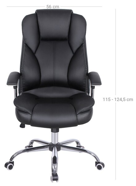 Scaun de birou Songmics Negru 69.5x60x128.5 cm