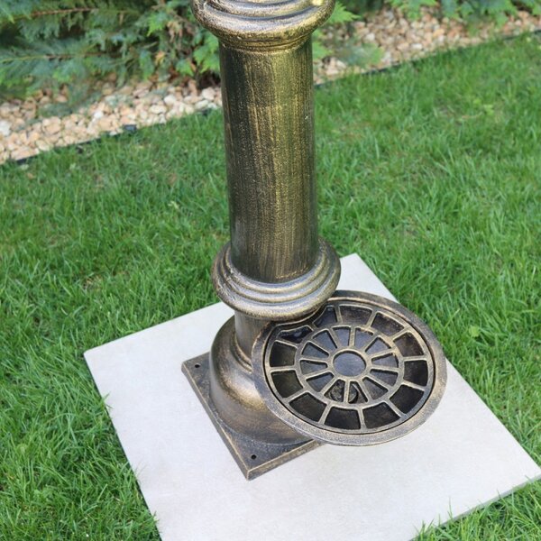 Cișmea de grădină aluminiu Flora, negru-auriu