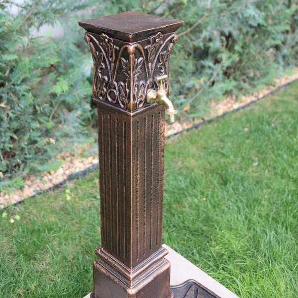 Cișmea de grădină aluminiu Nara, negru-bronz