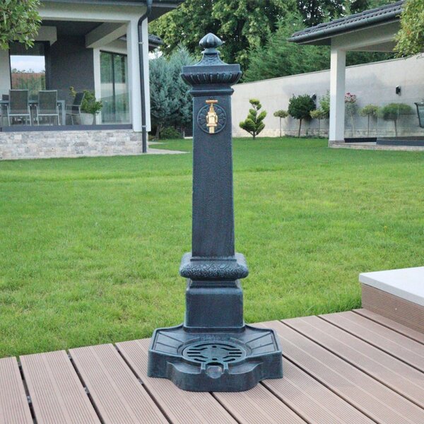Cișmea de grădină aluminiu Cora, gri antracit