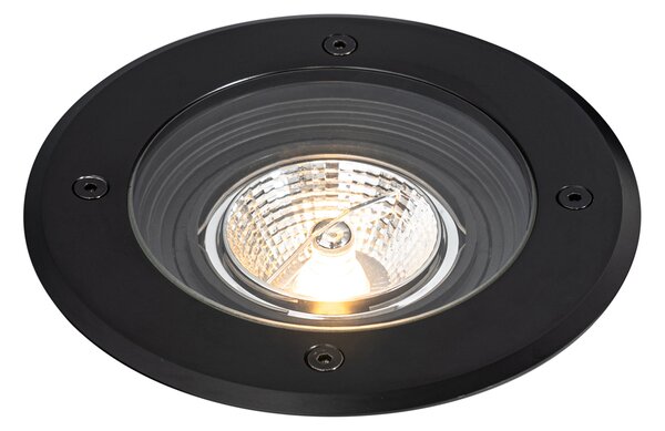 Set de 6 spoturi moderne de exterior pentru sol negru AR70 reglabile IP65 - Delux