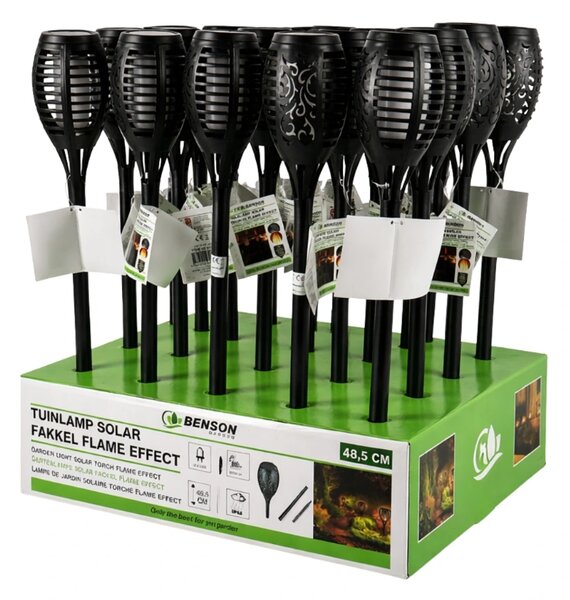 Lampa solara FLARION cu efect de flacara 48,5 cm