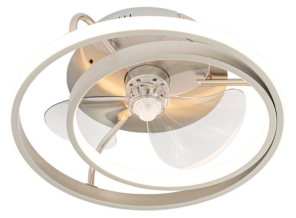 Ventilator de tavan din oțel 46,5 cm, inclusiv LED cu telecomandă - Kees