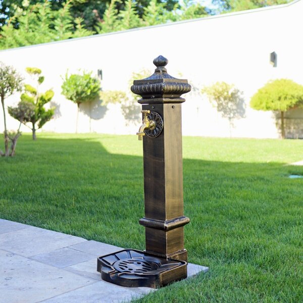 Cișmea de grădină aluminiu Lara, negru-auriu